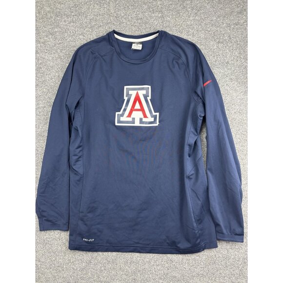 Arizona Wildcats Shirt Mens Large NCAA Basketball Nike Dri Fit Elite Long Sleeve - Picture 1 of 7